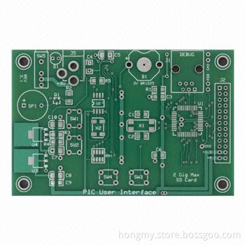 Double Sided PCB with HAL Surface and Green Solder Mask